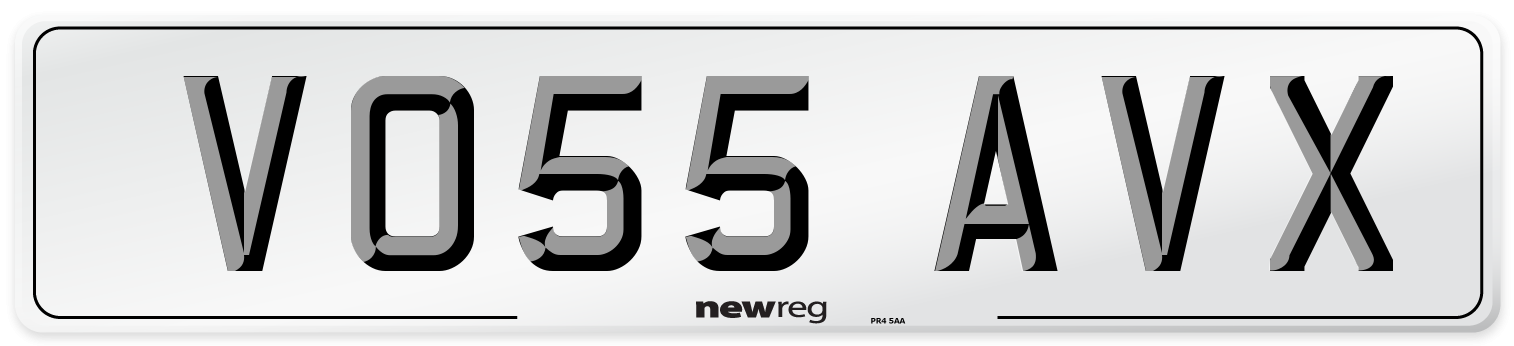 VO55 AVX Number Plate from New Reg